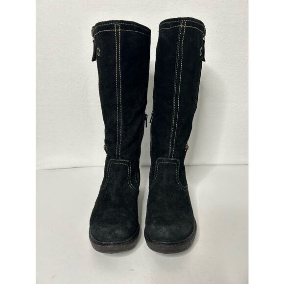 Manas Design Perlita Black Leather Fold down Fur Lined Boots EU 36 - Picture 3 of 10